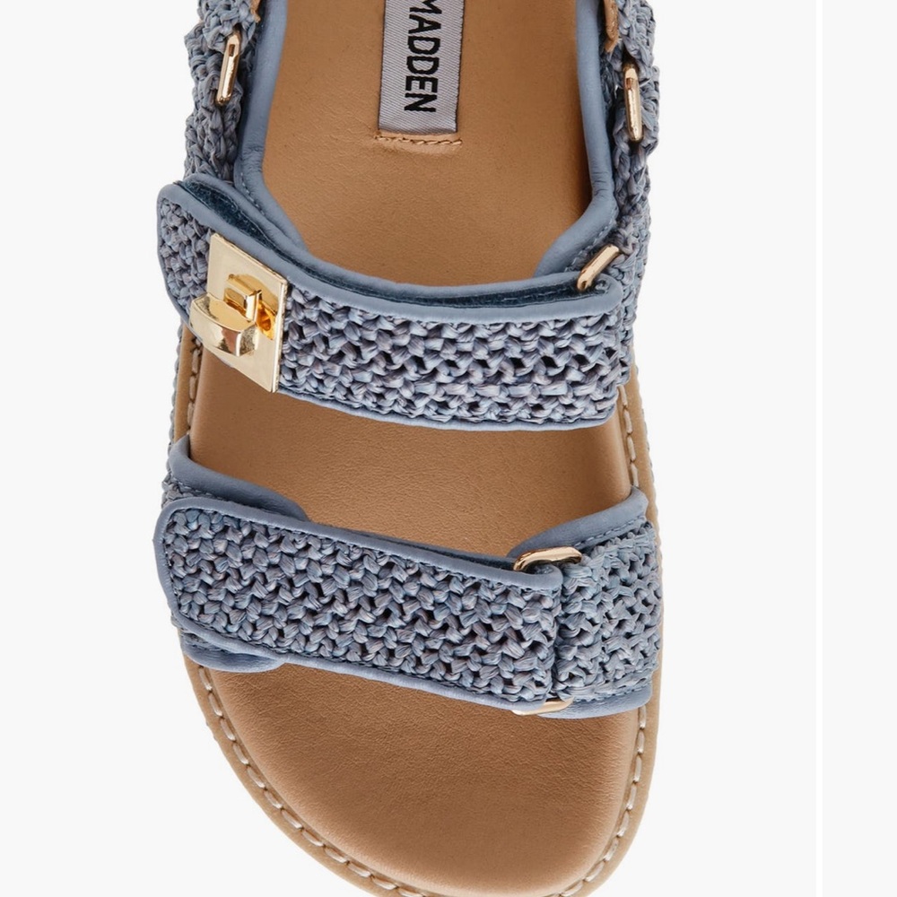 Steve Madden Blue Sandals with Woven Straps